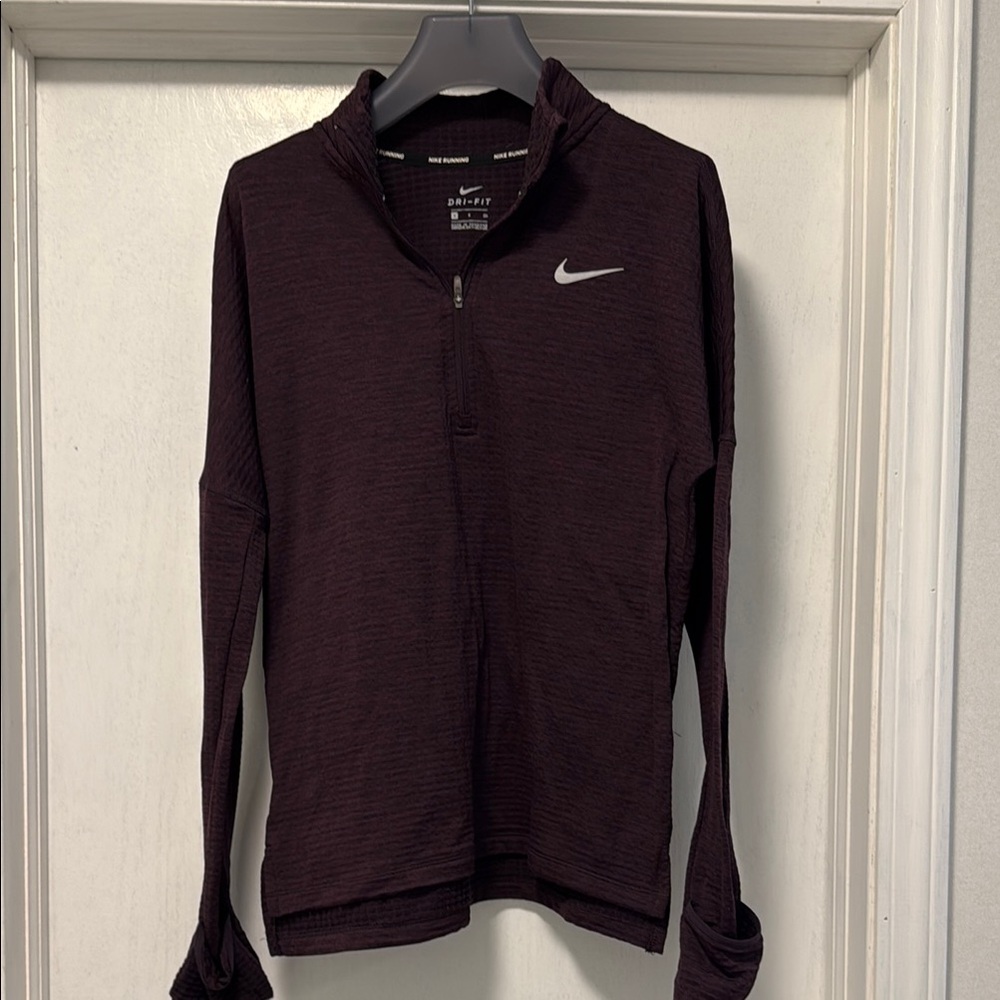 Nike Women's Maroon Quarter-Zip Top